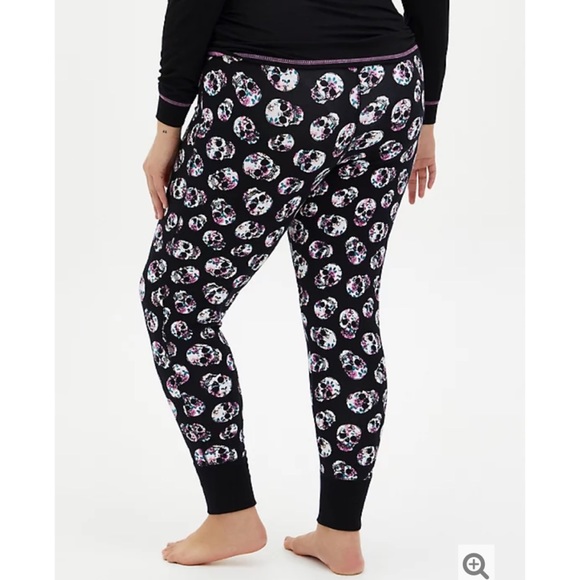 NWT TORRID Floral Skull Sleep Jogger - Picture 3 of 9